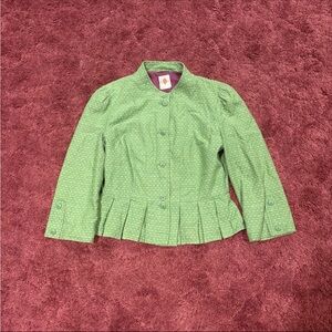Tulle Green Jacket with Purple Lining